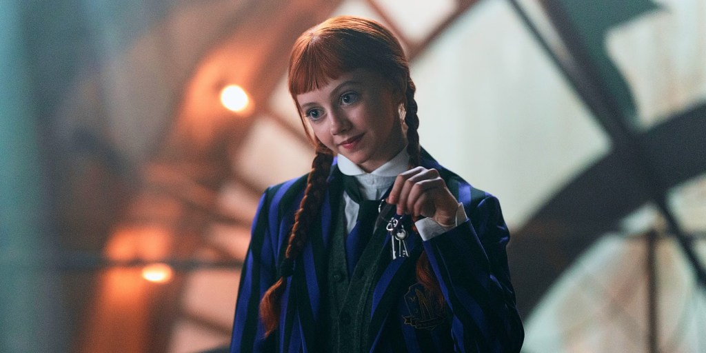 Enid Sinclair in Season 2, exploring new cliques and rivalries.