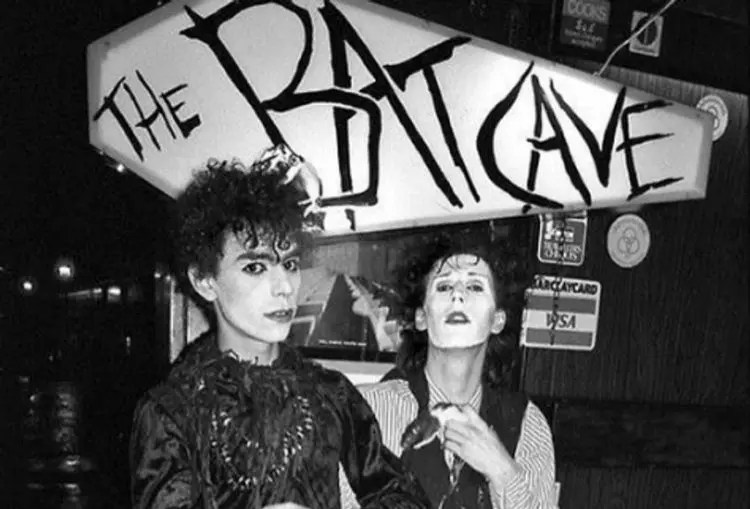 A vintage photo of The Batcave, the London club often credited with igniting the 1980s goth movement.